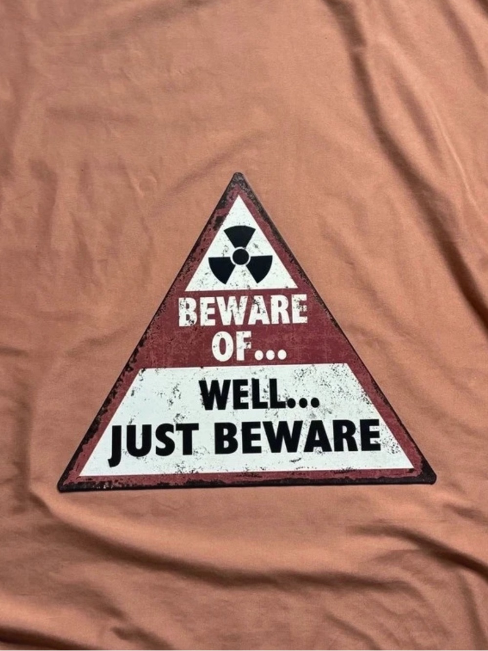 Beware Triangle Metal Decorative Sign